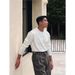 Pure Henry Collar Knitted Long Sleeve Men's Spring And Autumn Korean Style Ribbed Textured T-Shirt Casual Commuter Sweater_viptrois.com