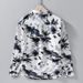 Fresh Printed Long Sleeved Shirt For Men, Fashionable, Casual, Versatile, Artistic, Loose Spring And Autumn Men's Shirt_viptrois.com