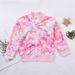 Mother&Kids Girls' pink tie dye zipper tracksuit children's coat children's wear_viptrois.com