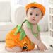 Infant And Children's Romper, Baby Jumpsuit, Cute Watermelon Shaped Clothes, Tiger Persimmon Romper, Trendy And Cute Overalls Shorts_viptrois.com