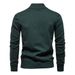 2025 High Quality Fashion Pullovers Men's Cotton Stand Collar Half Zipper Striped Long Sleeve Casual Loose Sweater_viptrois.com