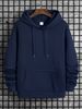 Men's Autumn And Winter Casual Fashion Loose Hooded Sweatshirt With Geometric Skull Design Print Warm Long Sleeved Pullover_viptrois.com