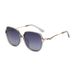 Round Frame Retro Elegant Ladies Polarized Sunglasses Transparent Frame Korean Version Exquisite HD Lenses Metal Leg Sunglasses_viptrois.com