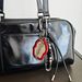 Bag Pendant Irregular-shaped High-end Metal Bag Pendant, Makeup Mirror Leather Rope, Couple Keychain_viptrois.com