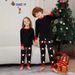 Christmas Santa Fawn Alphabet Christmas Family suit printed homewear pajamas_viptrois.com