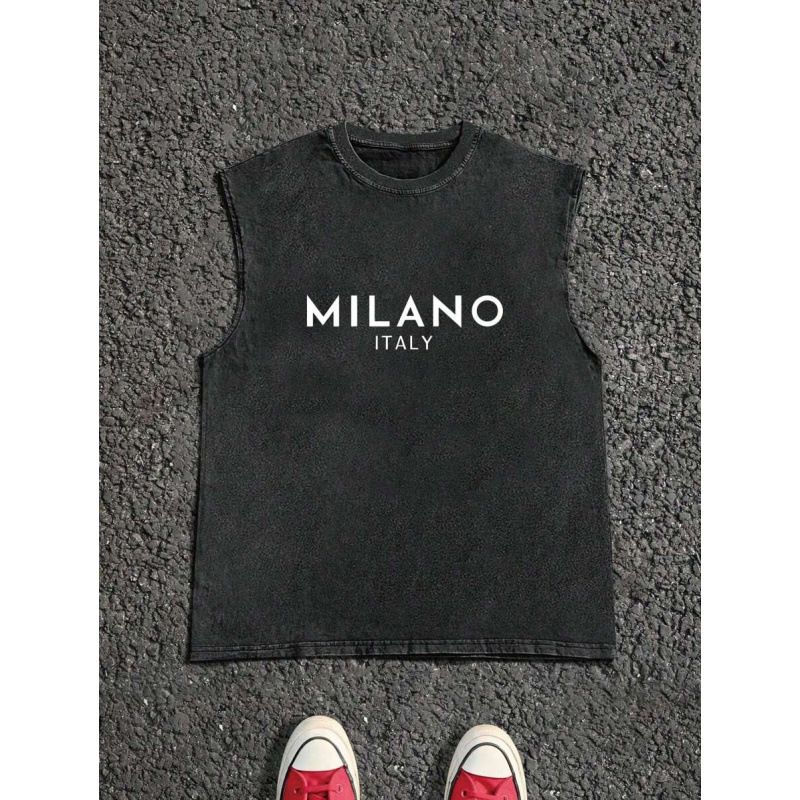 230g European Size Pure Cotton PlusSize Men's Casual Round Neck Washed Top, S_viptrois.com