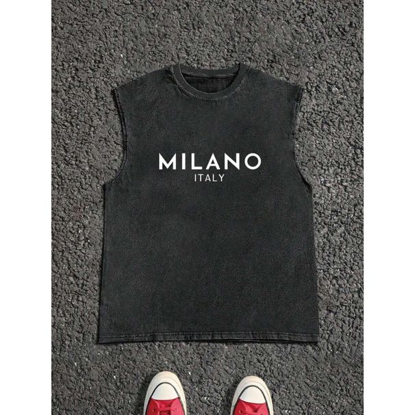 230g European Size Pure Cotton PlusSize Men's Casual Round Neck Washed Top, S_viptrois.com