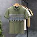 2025 Summer Fashion Splicing Contrasting Colors Men's Short-sleeved Polo Shirt New Trend Lapel Casual High-end Top_viptrois.com