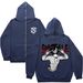 Hoodie Sweatshirt Gothic High Street Full Zipper Oversized Unisex Streetwear Y2 Jacket_viptrois.com