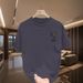 Summer 2025 New Fashionable High-end Clothing Pure Cotton Short T-shirt Men's Half Sleeved Loose Round Neck Casual_viptrois.com