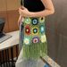 Women's Shoulder Bags Hand-crafted Crochet Hollowed-out Woven Handbag With Contrasting Colors, Bohemian Chic Chic Crochet Knitted Bag For Women_viptrois.com