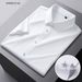 Men's Seamless Bonded Short Sleeve Shirt - Stretch Nylon-Spandex Business Casual Shirt, Wrinkle-Free & Breathable, Slim Fit_viptrois.com