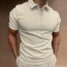 Summer New Men's Polo Shirt Short Sleeve Button T-Shirt Top_viptrois.com