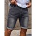 Men's Stretch Denim Shorts 5-Inch Inseam Slim Fit Vintage Washed Casual Streetwear Short Pants For Teen Boys_viptrois.com