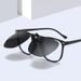 Men's Sunglasses Clip On Men's Ultra Light Driving Sunglasses Polarized Lens Clip On Myopia Glasses Day And Night Dual Use For Women_viptrois.com