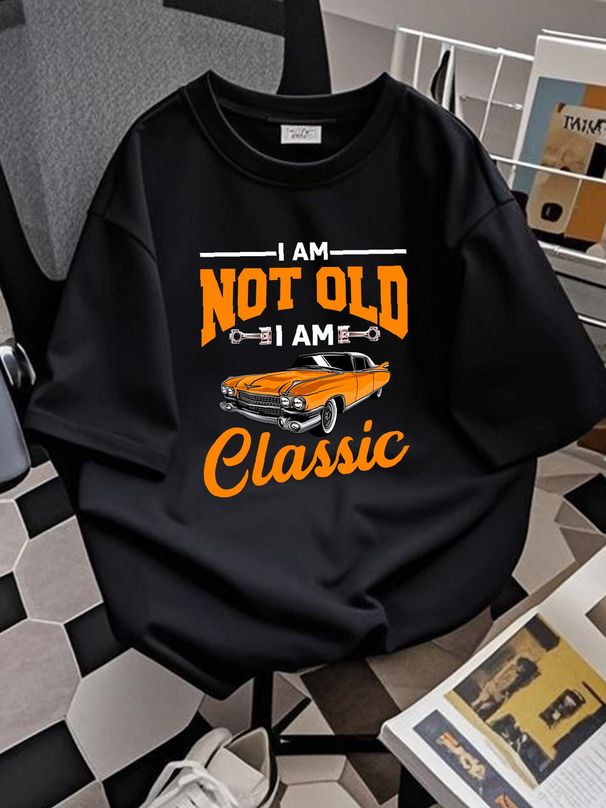 Mens Funny I Am Not Old I Am Classic Vintage Fathers Day Grandpa Grendad T-Shirt Stretched Soft Breathable Graphic Summer Unisex Homme Slightly_viptrois.com