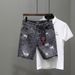 Men's Clothing Denim Shorts Men's Summer Mid Length Pants American Loose Pants Casual Shorts Price Control_viptrois.com