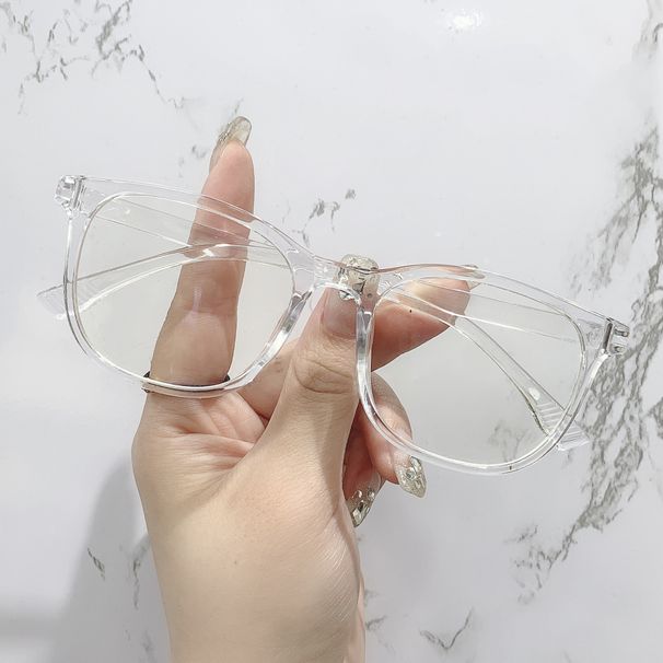 Transparente Computer Brille Rahmen Frauen Männer Anti Blau Licht Platz Brillen Blockieren Gläser Optische Spektakel Brillen Runde_viptrois.com