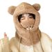 New Women's Cute Little Bear Korean Version Thickened and Warm Net Red Knitted Hat Winter_viptrois.com