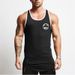 Cross-border Men's American I-shaped Back Fitness Vest Slim-fit Elastic Top T-shirt Bottoming Shirt Guochao Splicing Top_viptrois.com