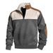 Spring And Autumn Men's Long Sleeve Stand-Up Collar Half Zipper Sweater Outdoor Casual American Color Matching Sweater Men's_viptrois.com