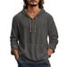 The 2025 New Spring And Autumn Men's Loose Long-sleeved T-shirt, Casual Daily Wear, Linen Hooded Pocket Sweatshirt, Thin_viptrois.com