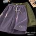 Men's Dopamine Ice Silk Cooling Shorts, Casual Loose Fit Athletic Mid-Thigh Shorts For Summer Lightweight & Breathable Wear_viptrois.com