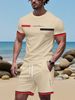 Men's 3D Digital Print Sports Two-Piece Set - Breathable Short Sleeve T-Shirt & Shorts Outfit_viptrois.com