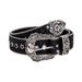 Women's Vintage Star Belt - Gothic Punk Waist Chain For Skirts & Pants | Y2K Retro Aesthetic With Rhinestone Decor (Black Unisex Strap)_viptrois.com