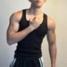 Men's Clothing Threaded Tight Elastic Quick Drying Vest Men's Suspenders Fitness Waistcoat Sleeveless I Shaped Breathable Vest_viptrois.com