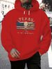 Men's Autumn And Winter Casual Fashionable Loose Hooded Sweatshirt With Retro Western Bull Head Pattern Printed Warm Long Sleeved Pullover_viptrois.com