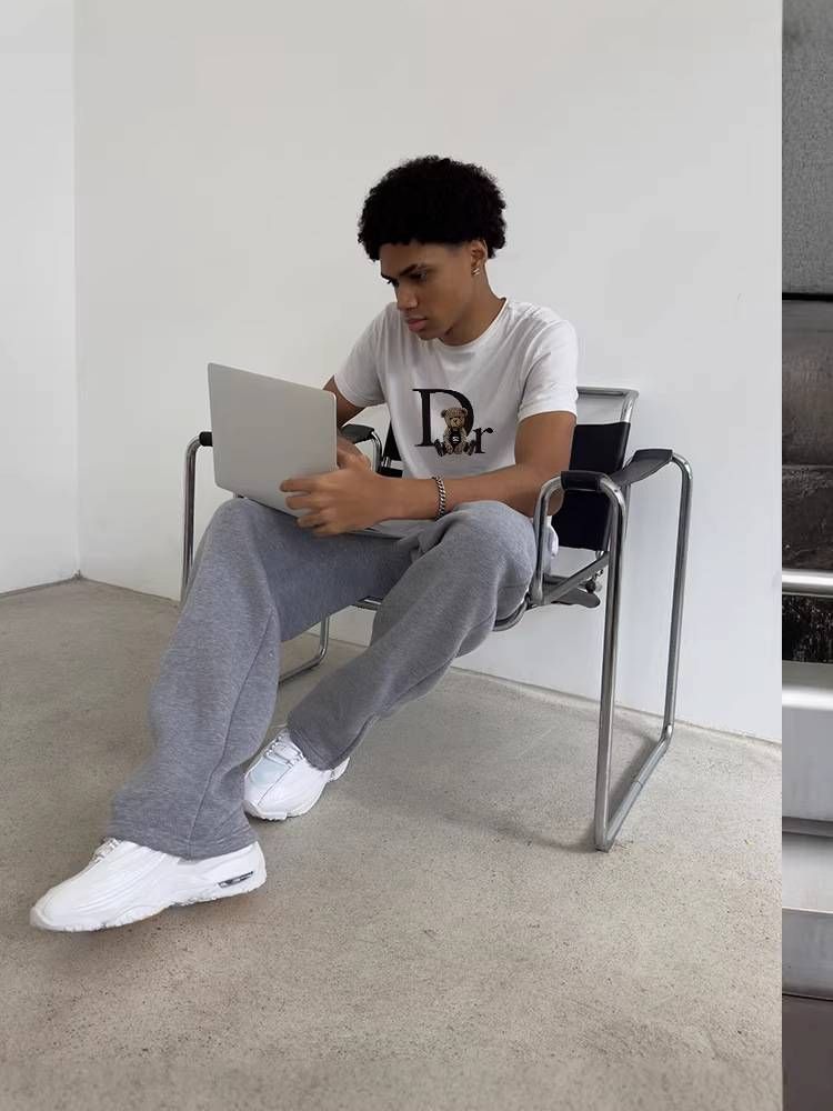 Men's Hip-Hop Embroidered Patchwork Casual Shorts - Loose Fit Breathable Knit Basketball Shorts For Streetwear (Black, Grey, S-XXL)_viptrois.com