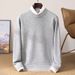 Men’s Sweater – Thickened Round Neck Pullover For Winter (Light Grey/Tibetan Blue/Black, S-XXXL)_viptrois.com
