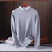 Men's Round Neck Sweater Knitted Base Layer Slim Fit Casual Trendy Autumn Winter Fashion For Men_viptrois.com
