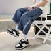 Cashew Pattern Button-up Shor For Men, High Street Ins Summer New Korean Style Trendy Casual Loose 7/8 Length_viptrois.com