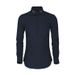 Men's Long Sleeved Cotton Blend Shirt With Colorful Bee Logo Black White Striped Casual Business Style Regular Fit Single Breasted_viptrois.com