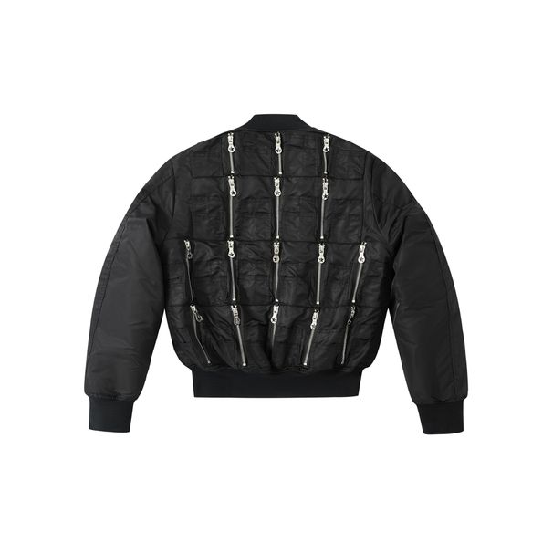 JBP Men's Clothing | Autumn Winter Self-Zipper King Jacket Cotton Padded Heavy Industry Flight Archive American Style_viptrois.com