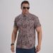 Men's Clothing Plus Size Printed Stretch Shirt Summer Fat Guy Thin Short Sleeved Shirt Loose Casual Trend_viptrois.com