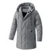 Pure Mid-Length For Men, Plus Size, Cross-Border Hot Item, Winter Loose Hooded Coat, Warm Thickened Down Cotton Jacket_viptrois.com