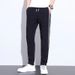 Men's Clothing Men's Summer Casual Pants Thin Straight Color Matching Personality Trend Spot Ice Silk Pants_viptrois.com