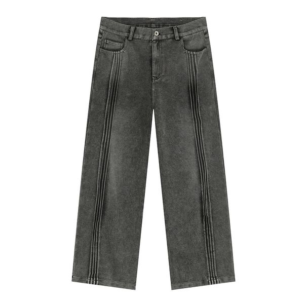 Nordmann MTLCLOTHES Men's Clothing|Autumn New American Fashion Gradient Color Vintage Distressed Cool Denim Set Trendy_viptrois.com