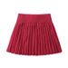 Toddler Girls’ High-Waisted Cotton Pleated Skirt – Soft A-Line For Play & School (80cm-120cm, 4 Colors)_viptrois.com