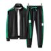 Men's Clothing Autumn Men's Sports Casual Sweatshirt Sweatpants Suit Cardigan Zipper Two Piece Suit Triangle Letter Style_viptrois.com