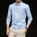 Nordmann Men's Long Sleeve Polo Spring Autumn New Turn-down Collar T-shirt Casual Top Middle-aged Dad Base Shirt_viptrois.com