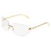 Snake Pattern Metal Frame Sunglasses - Windproof UV400 Protection Large Frame Slim Sunglasses For Men & Women_viptrois.com