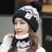 2PCS Winter Frauen Plüsch Samt Hüte Hals Wärmer Hut Schal Set Mützen Radfahren Winddicht Hut Im Freien Ohr Schutz_viptrois.com