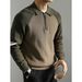 Men's Knit Polo Sweater - Half-Zip Collared Pullover, Lightweight & Stylish For Business Casual & Everyday Wear_viptrois.com