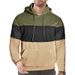 Men's Long Sleeve Casual Hoodie With Color Block Design - Comfortable & Stylish Pullover Sweatshirt For Fall & Winter_viptrois.com