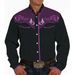 Men's Clothing Cowboy Exotic Shirt Long Sleeve Lapel Design Shirt_viptrois.com