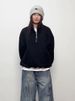 Wool Acetic Acid Blended Warm Heavy Pullover Top Half Zipper Loose Sweater Men_viptrois.com